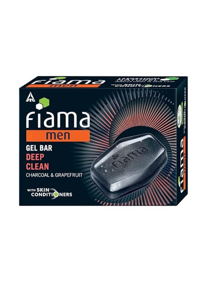 فياما صابون جل فياما للرجال للتنظيف العميق، بالفحم والجريب فروت ومرطبات البشرة، 125 غرام، مناسب لجميع أنواع البشرة، درجة حموضة لطيفة - Image 1